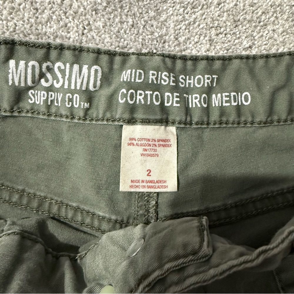 Mossimo mid-rise Army Green Shorts and Dark Blue Jean Short Bundle size 0/2 - Picture 3 of 11